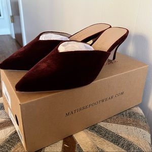 Coconuts Heeled Mules, Velvet